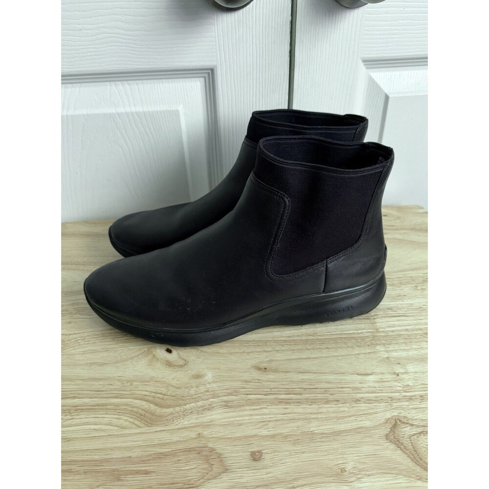 Waterproof Cole Haan 3 Zerogrand Chelsea Black Leather Ankle Boots Size 9.5B